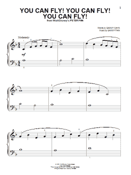 page one of You Can Fly! You Can Fly! You Can Fly! (from Peter Pan) (Beginning Piano Solo)