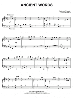 page one of Ancient Words (Piano Solo)