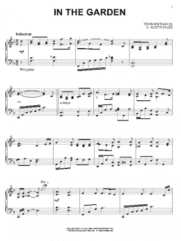 page one of In The Garden (Piano Solo)