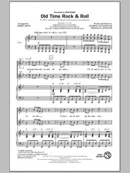 page one of Old Time Rock & Roll (SSA Choir)