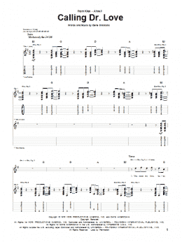 page one of Calling Dr. Love (Guitar Tab)