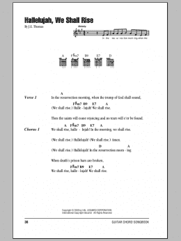 page one of Hallelujah, We Shall Rise (Guitar Chords/Lyrics)