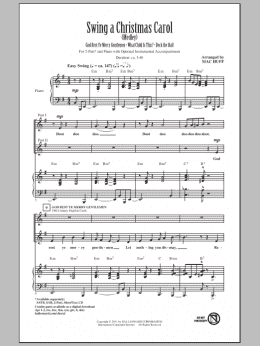 page one of Swing A Christmas Carol (Medley) (2-Part Choir)