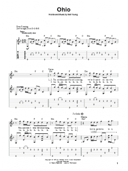 page one of Ohio (Solo Guitar)