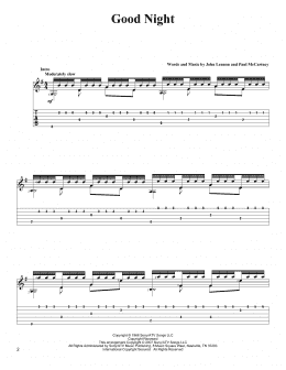 page one of Good Night (Solo Guitar)