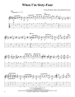 page one of When I'm Sixty-Four (Solo Guitar)