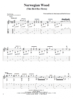 page one of Norwegian Wood (This Bird Has Flown) (Solo Guitar)