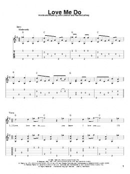 page one of Love Me Do (Solo Guitar)