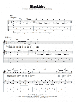 page one of Blackbird (Solo Guitar)