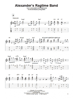 page one of Alexander's Ragtime Band (Solo Guitar)