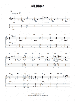 page one of All Blues (Solo Guitar)