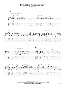 page one of Freddie Freeloader (Solo Guitar)