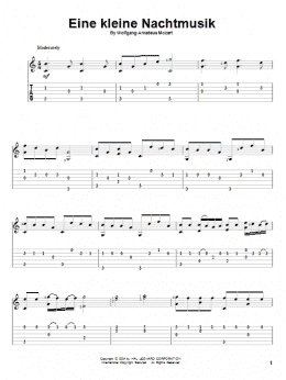 page one of Eine Kleine Nachtmusik (Solo Guitar)