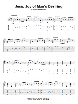 page one of Jesu, Joy Of Man's Desiring (Solo Guitar)