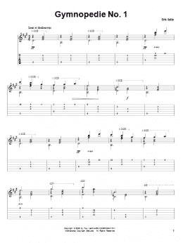 page one of Gymnopedie No. 1 (Solo Guitar)