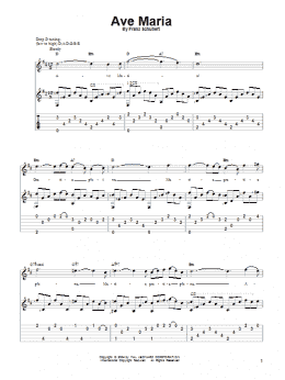 page one of Ave Maria (Solo Guitar)