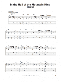 page one of In The Hall Of The Mountain King (Solo Guitar)