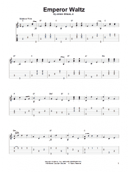 page one of Emperor Waltz (Solo Guitar)