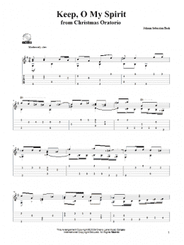 page one of Keep, O My Spirit (Solo Guitar)
