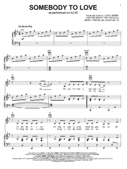 page one of Somebody To Love (Piano, Vocal & Guitar Chords (Right-Hand Melody))