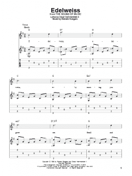 page one of Edelweiss (from The Sound of Music) (Solo Guitar)