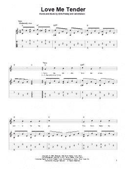 page one of Love Me Tender (Solo Guitar)