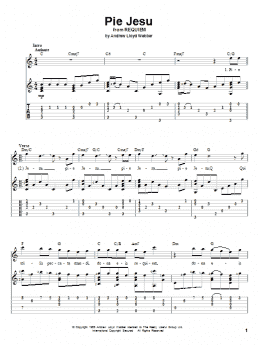 page one of Pie Jesu (Solo Guitar)