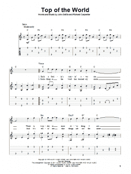 page one of Top Of The World (Solo Guitar)