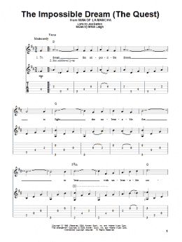 page one of The Impossible Dream (The Quest) (Solo Guitar)