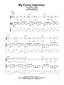 page one of My Funny Valentine (Solo Guitar)