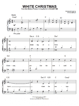 page one of White Christmas (Very Easy Piano)