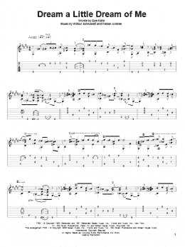 page one of Dream A Little Dream Of Me (Solo Guitar)