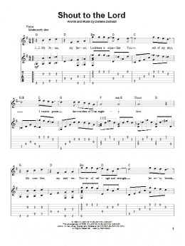 page one of Shout To The Lord (Solo Guitar)