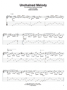 page one of Unchained Melody (Solo Guitar)