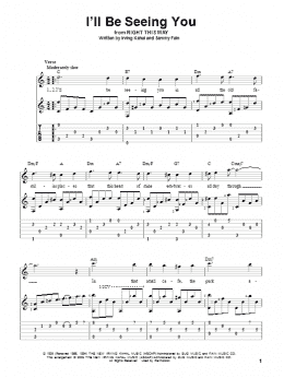 page one of I'll Be Seeing You (Solo Guitar)