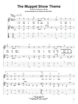 page one of The Muppet Show Theme (Solo Guitar)