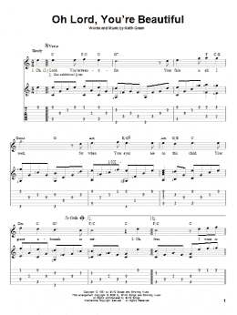 page one of Oh Lord, You're Beautiful (Solo Guitar)