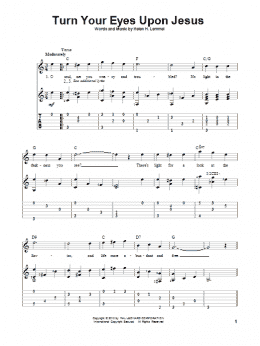 page one of Turn Your Eyes Upon Jesus (Solo Guitar)