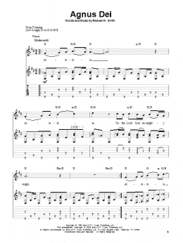 page one of Agnus Dei (Solo Guitar)