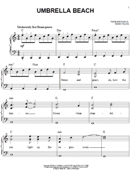 page one of Umbrella Beach (Easy Piano)
