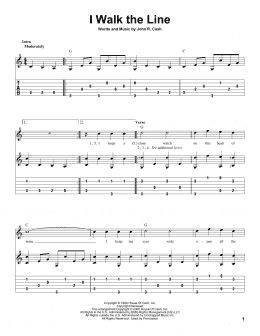 page one of I Walk The Line (Solo Guitar)