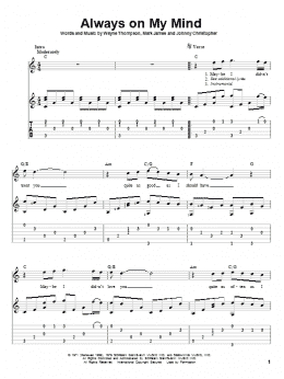 page one of Always On My Mind (Solo Guitar)