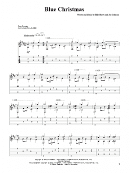 page one of Blue Christmas (Solo Guitar)