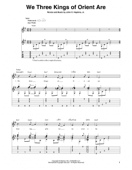 page one of We Three Kings Of Orient Are (Solo Guitar)