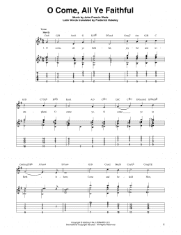 page one of O Come, All Ye Faithful (Adeste Fideles) (Solo Guitar)