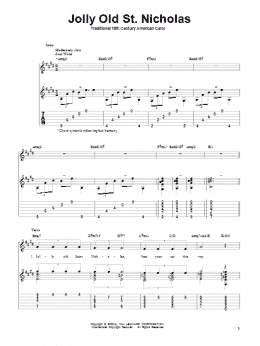 page one of Jolly Old St. Nicholas (Solo Guitar)