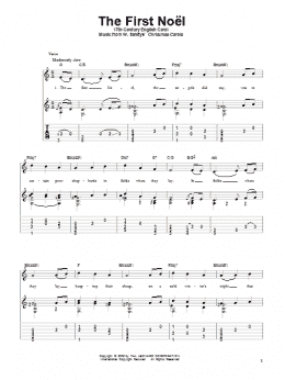 page one of The First Noel (Solo Guitar)