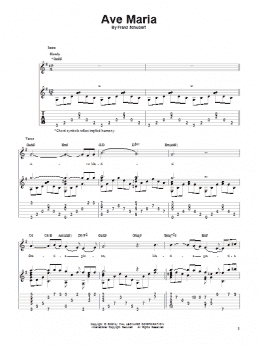 page one of Ave Maria (Solo Guitar)