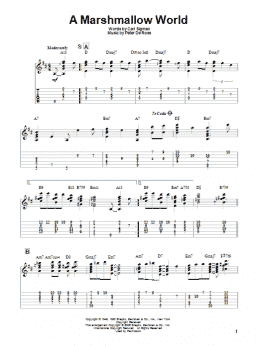 page one of A Marshmallow World (Solo Guitar)