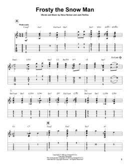 page one of Frosty The Snow Man (Solo Guitar)